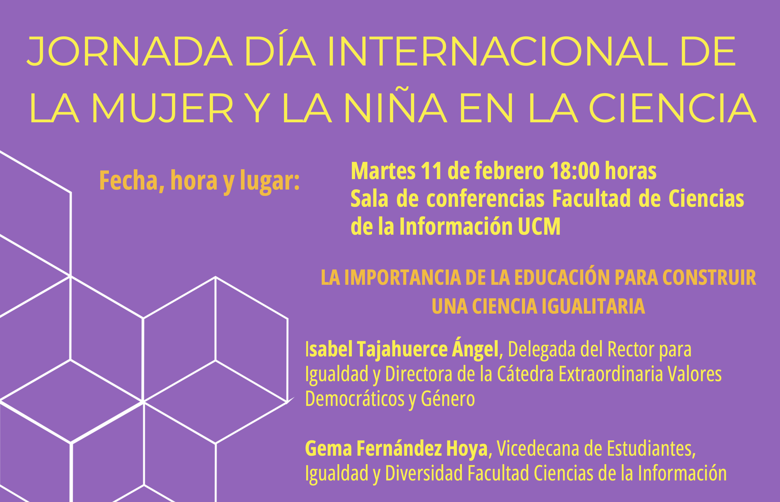 Jornada: Día internacional de la mujer y la niña en la ciencia 